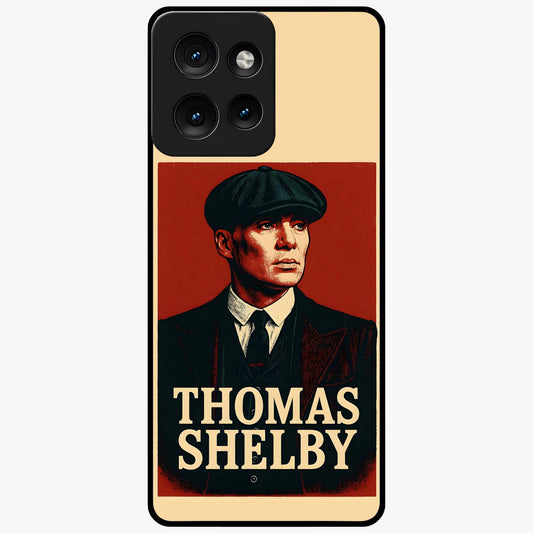 Vintage Mafia Authority Glass Case showing flat back view with bold vintage mafia inspired artwork and glossy glass finish.