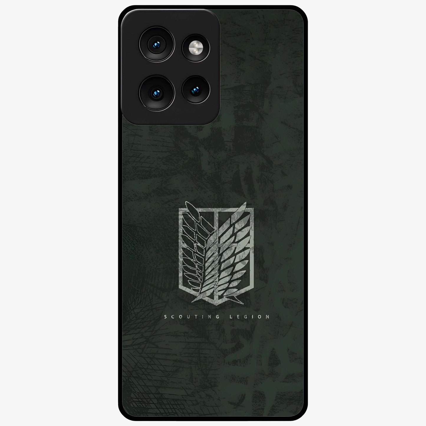 Wings Of Freedom Glass Case showing flat back view with symbolic wings artwork and glossy glass finish.