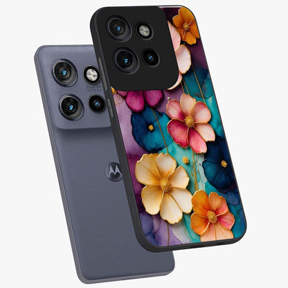 Artlyn Grace Flower Pattern Glass Case displayed in angled mockup highlighting delicate flower pattern design and smooth glass surface.