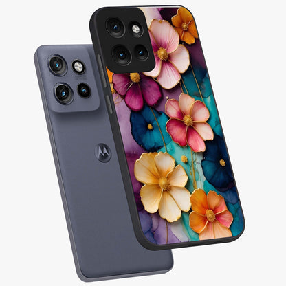 Artlyn Grace Flower Pattern Glass Case displayed in angled mockup highlighting delicate flower pattern design and smooth glass surface.