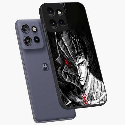 Berserker Blood Oath Glass Case displayed in angled mockup highlighting dark fantasy graphic design and powerful theme.
