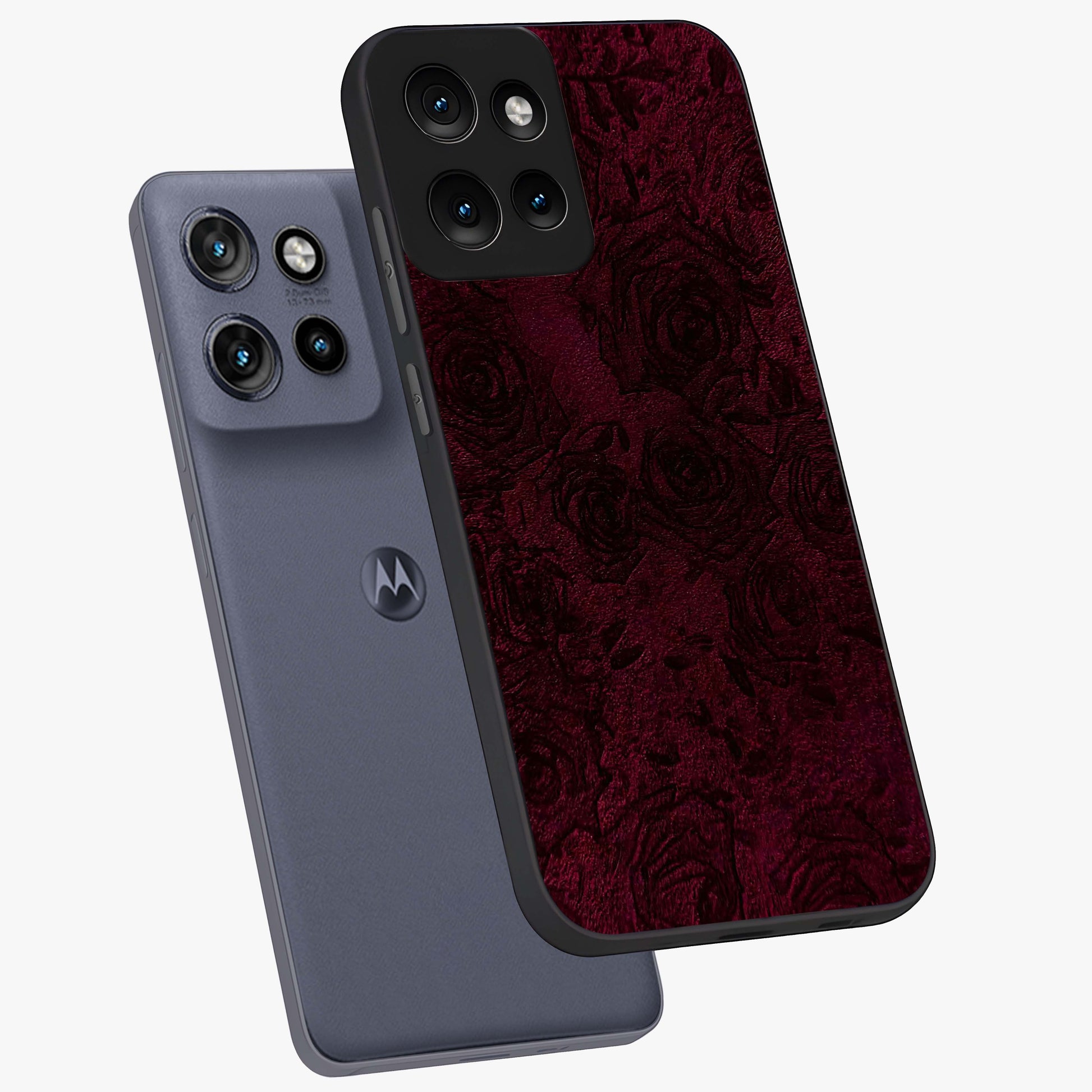 Crimson Fade Flow Glass Case displayed in angled mockup highlighting smooth gradient design with modern aesthetic style.