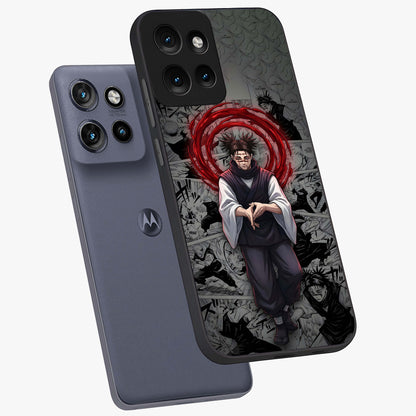 Cursed Ritual Ascension Glass Case displayed in angled mockup highlighting mystical ritual illustration with supernatural aesthetic.