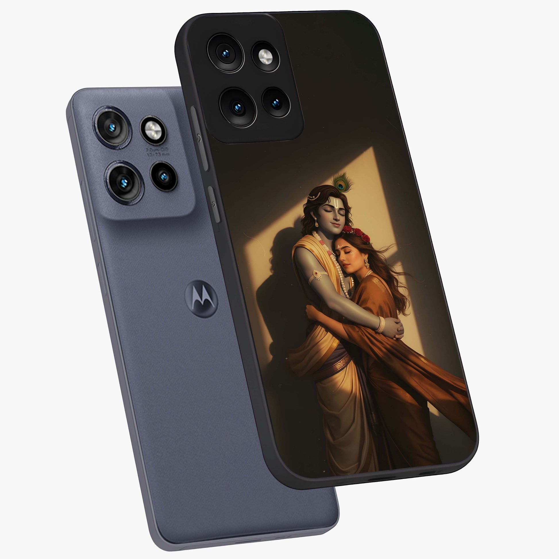 Divine Eternal Love Glass Case displayed in angled mockup highlighting elegant divine inspired design with peaceful aesthetic.