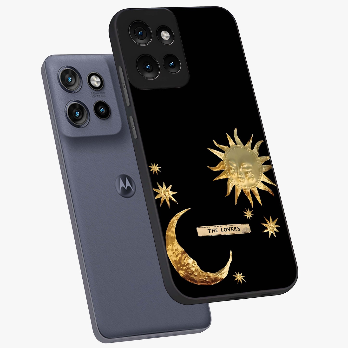 Gold Sun Blush Glass Case displayed in angled mockup highlighting radiant sun design with warm golden aesthetic.