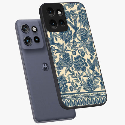 Heirloom Wild Bloom Glass Case displayed in angled mockup highlighting botanical bloom design with classic aesthetic style.