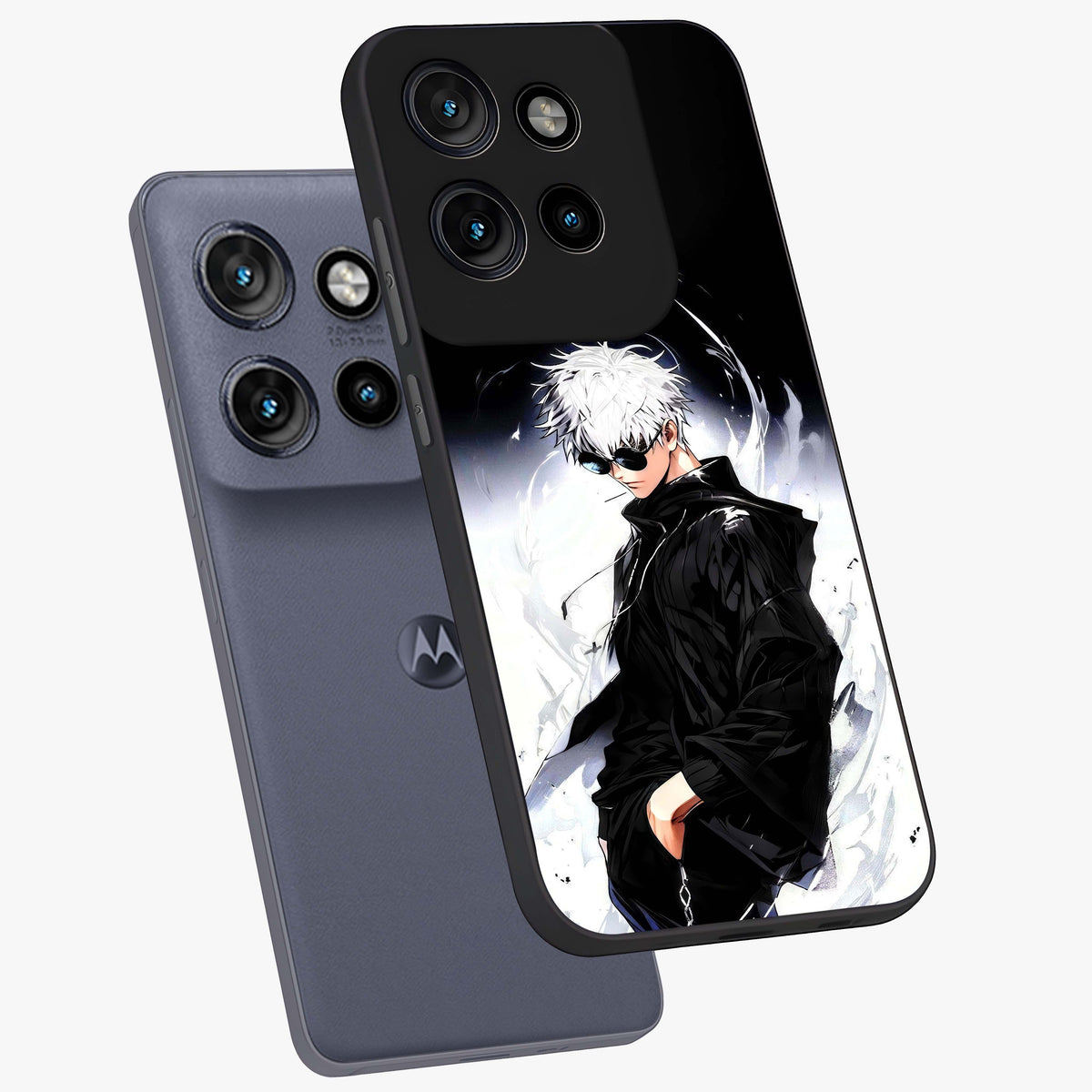 Limitless Shadow King Glass Case displayed in angled mockup highlighting dramatic dark hero design with intense aesthetic.