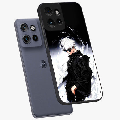 Limitless Shadow King Glass Case displayed in angled mockup highlighting dramatic dark hero design with intense aesthetic.
