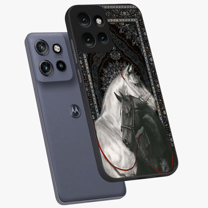 Majestic Ride Legacy Glass Case displayed in angled mockup highlighting sleek vehicle design with bold racing aesthetic.