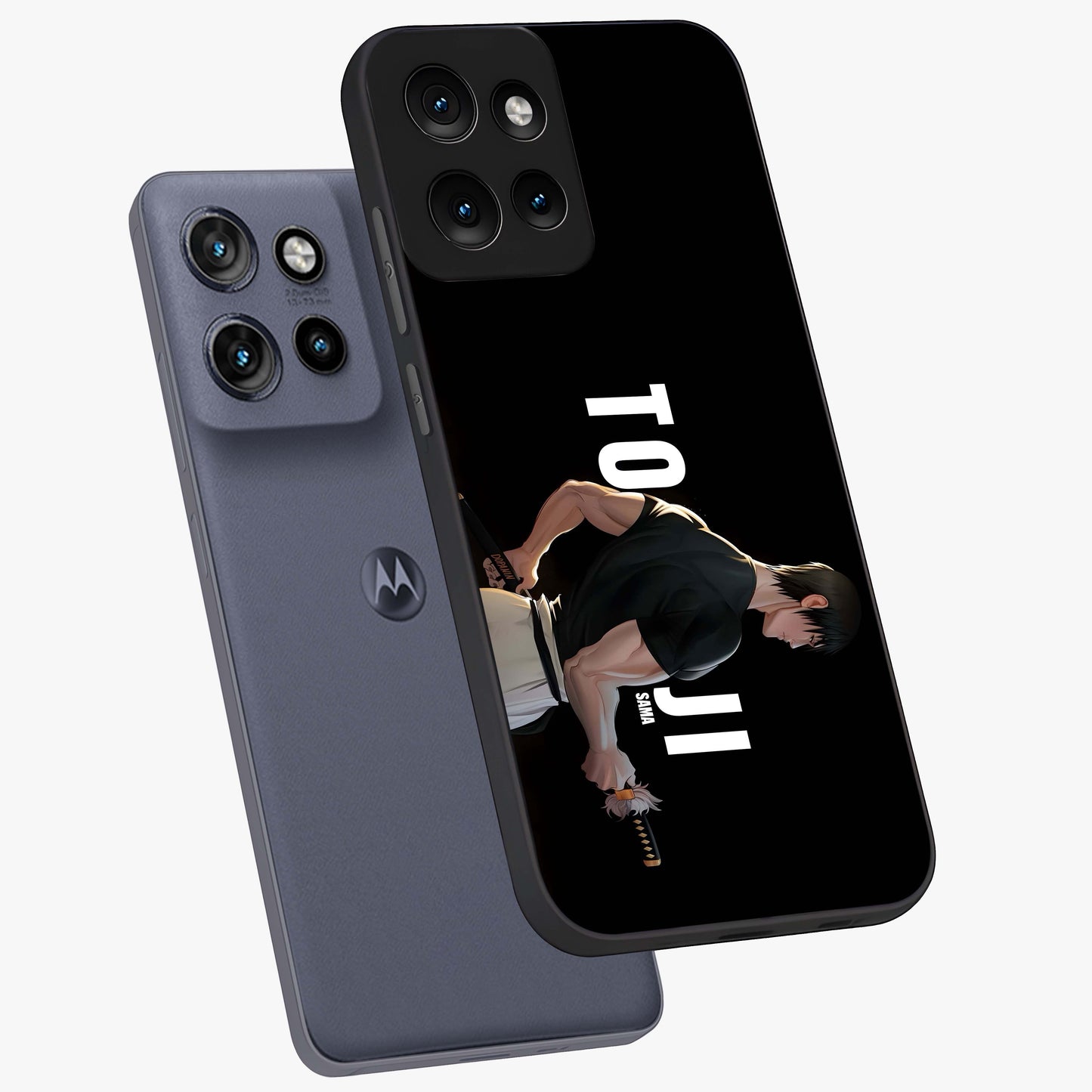 Midnight Blade Resolve Glass Case displayed in angled mockup highlighting powerful blade illustration with dramatic dark aesthetic.
