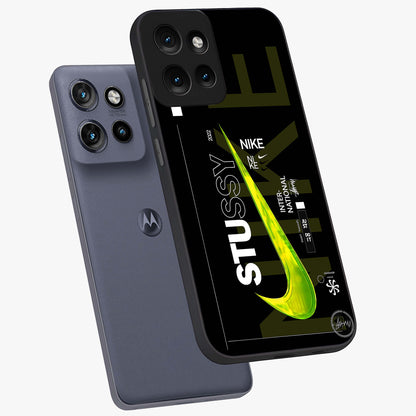 Neon Street Edition Glass Case displayed in angled mockup highlighting vibrant urban design with bold street aesthetic.