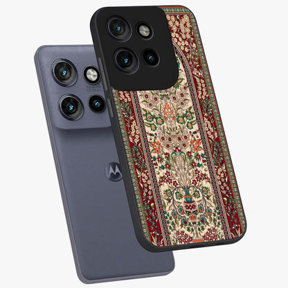 Persian Inspired Glass Case displayed in angled mockup highlighting intricate traditional design with elegant cultural aesthetic.