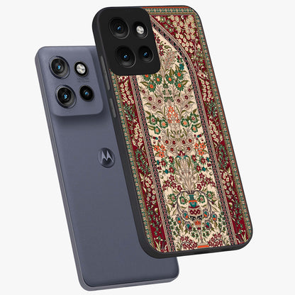 Persian Inspired Glass Case displayed in angled mockup highlighting intricate traditional design with elegant cultural aesthetic.