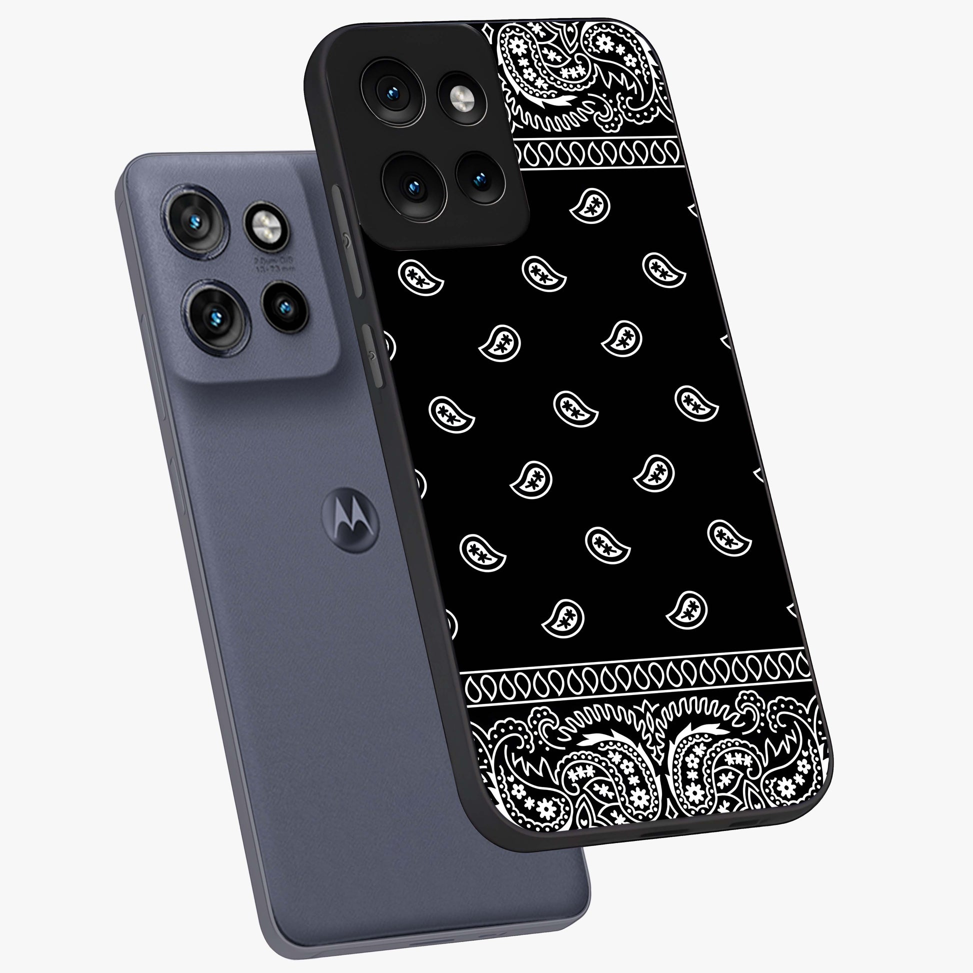 Retro Rebel Threads Glass Case displayed in angled mockup highlighting retro inspired graphic design with rebellious aesthetic.