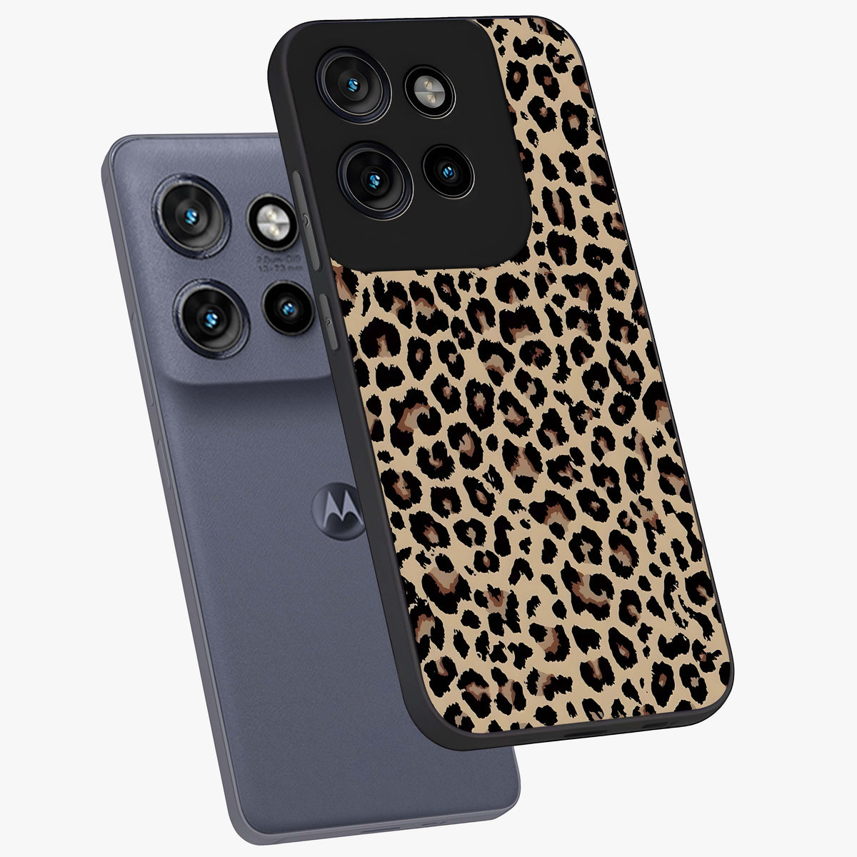 Savage Chic Pattern Glass Case displayed in angled mockup highlighting bold fashion inspired design with chic aesthetic.