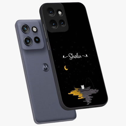 Silent Night Row Glass Case displayed in angled mockup highlighting peaceful evening design with dreamy night aesthetic.