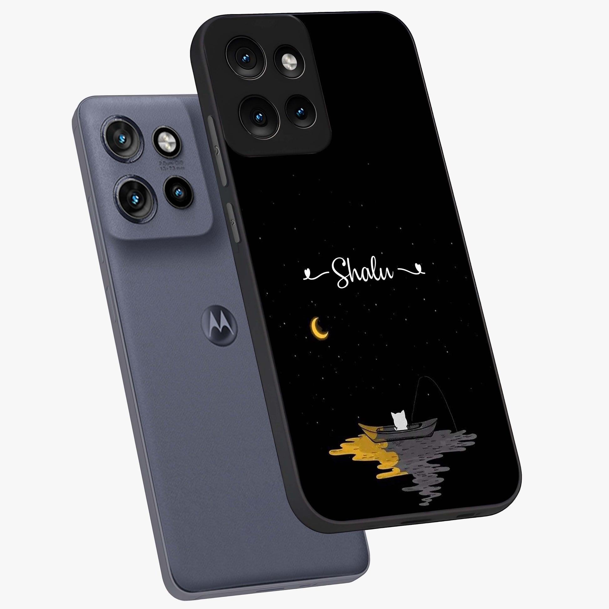 Silent Night Row Glass Case displayed in angled mockup highlighting peaceful evening design with dreamy night aesthetic.