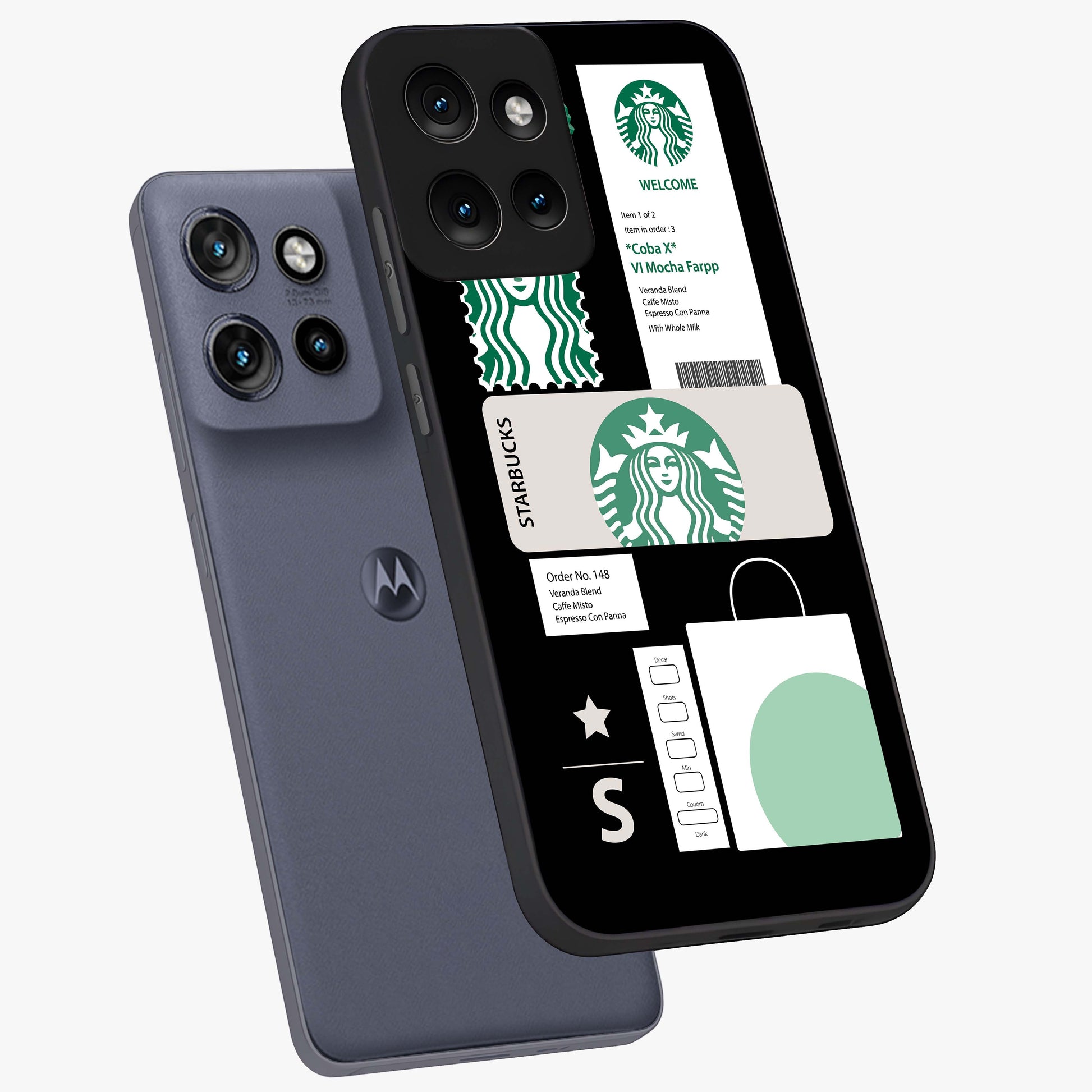 Starbucks Mocha Glass Case displayed in angled mockup highlighting stylish mocha themed design with cozy café aesthetic.