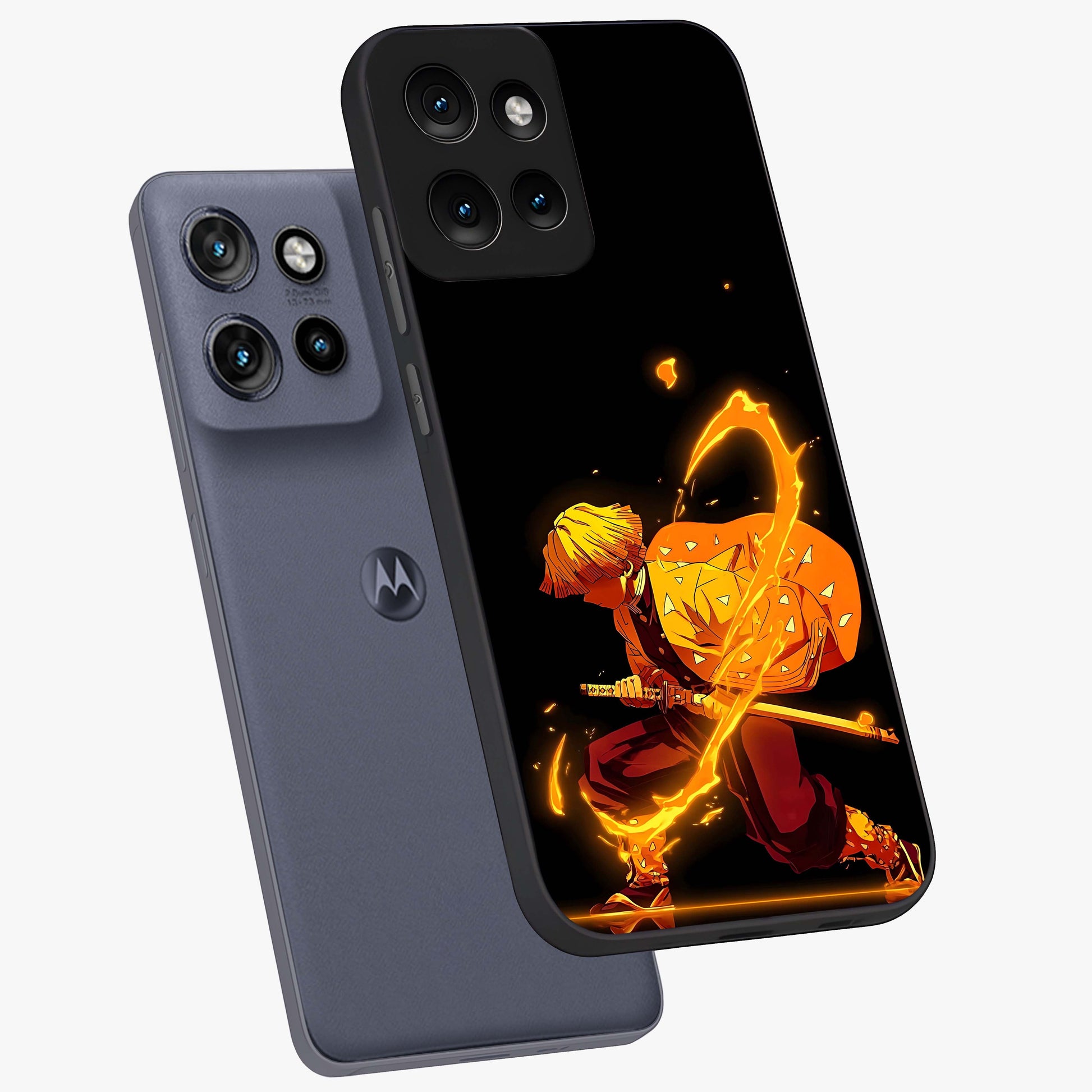 Thunder Flame Execution Glass Case displayed in angled mockup highlighting dramatic fire themed design with intense fantasy aesthetic.