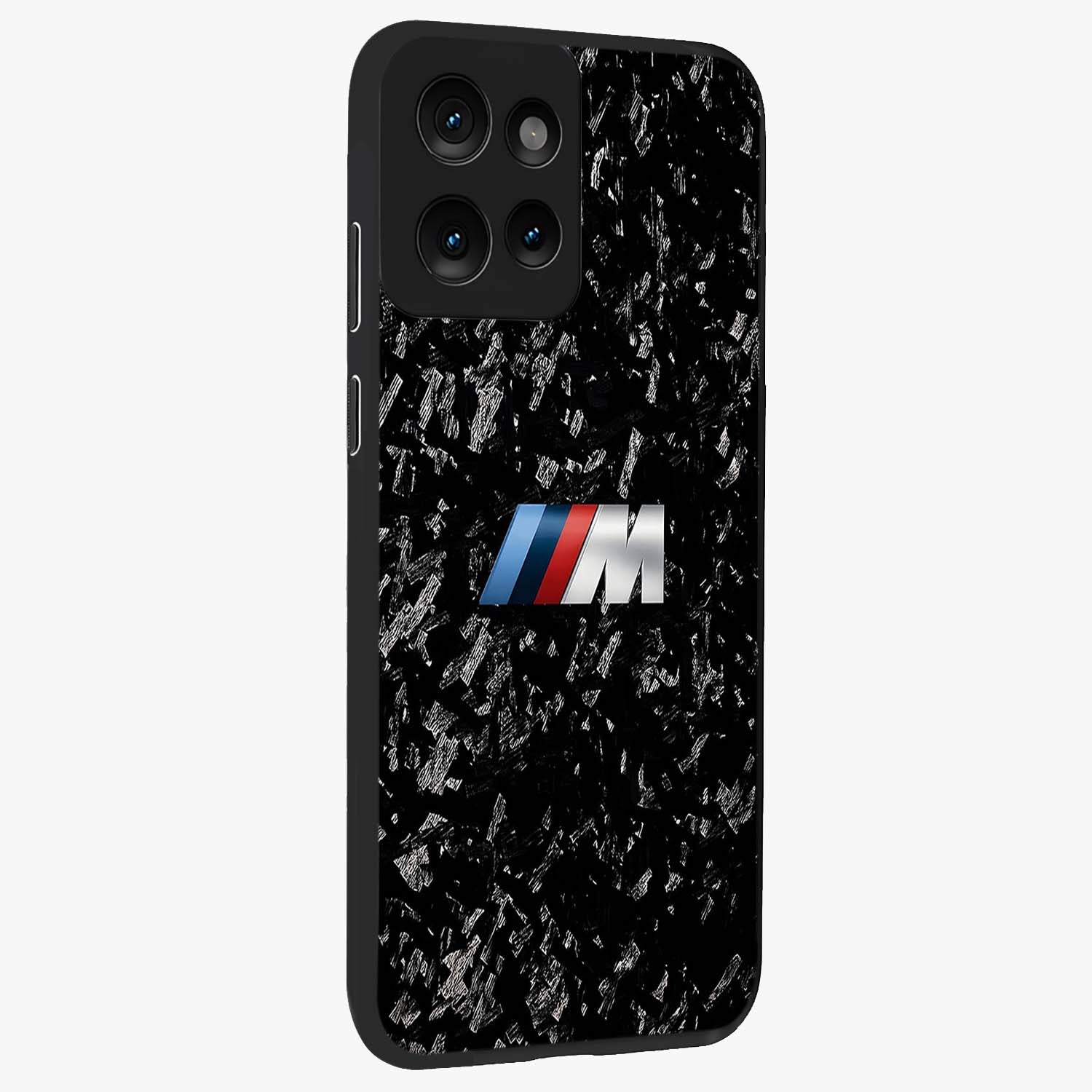Carbon Speed Mark Glass Case upright view showcasing modern carbon speed graphic with bold automotive theme.