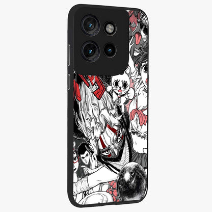 Crimson Chaos Panel Glass Case upright view showcasing intense crimson artwork with dramatic aesthetic style.