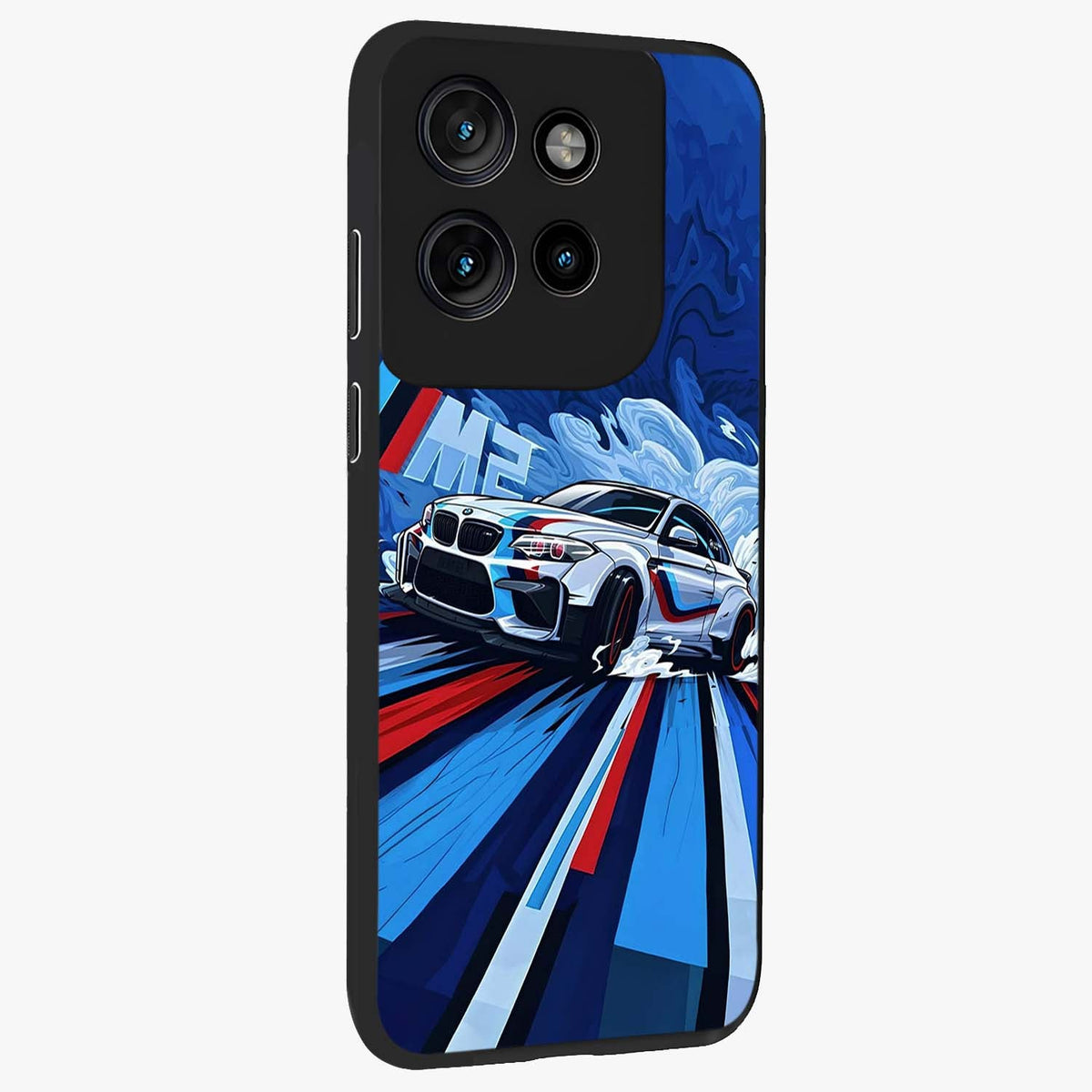 Drift Power Rush Glass Case upright view showcasing high speed racing artwork with bold automotive theme.