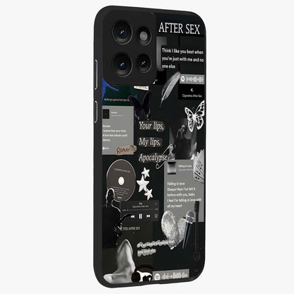 Midnight Love Echo Glass Case upright view showcasing expressive romantic artwork with dreamy midnight theme.