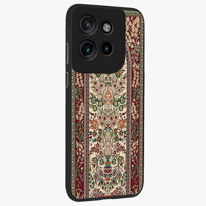 Persian Inspired Glass Case upright view showcasing decorative Persian artwork with rich heritage theme.