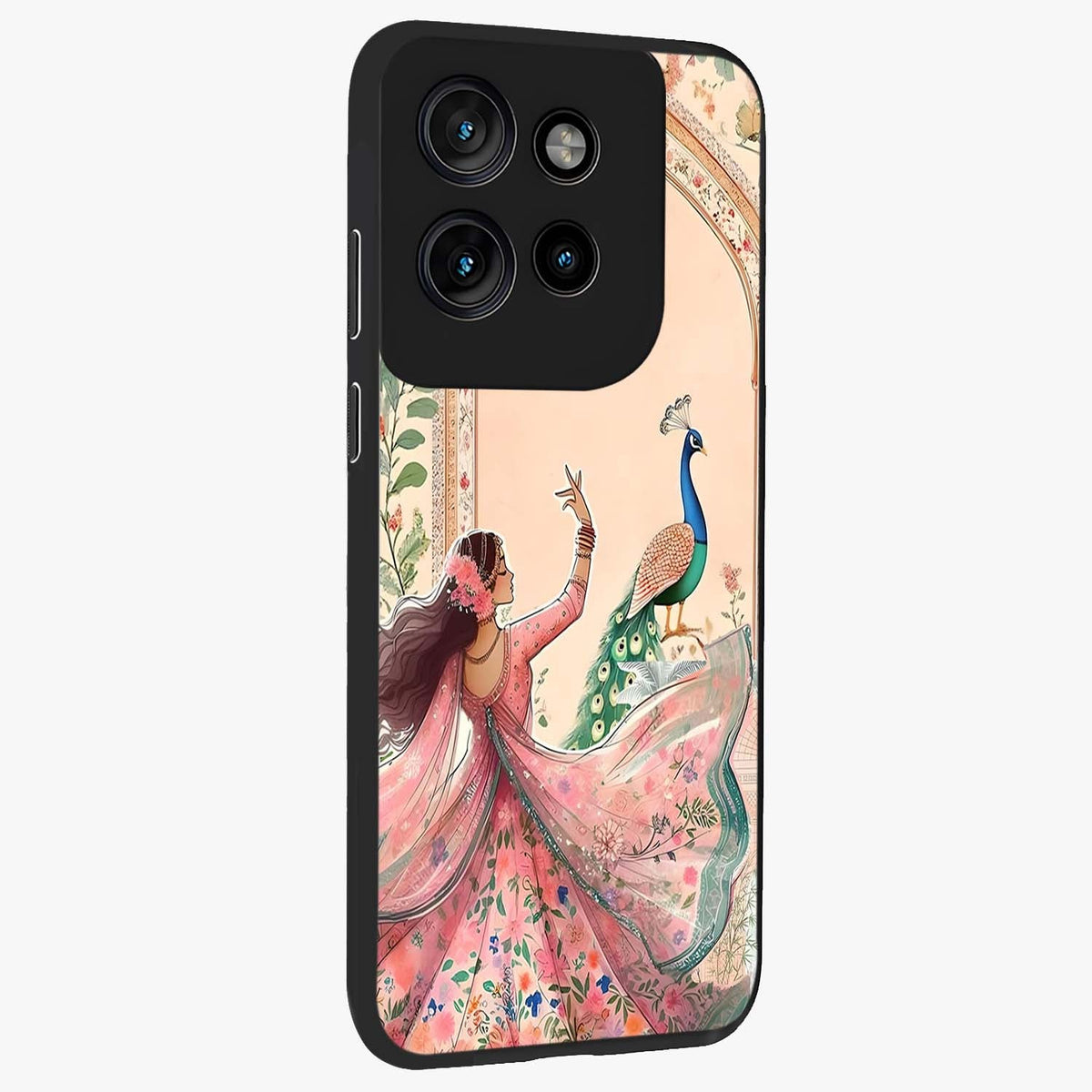 Royal Grace Muse Glass Case upright view showcasing stylish artistic artwork with sophisticated royal theme.