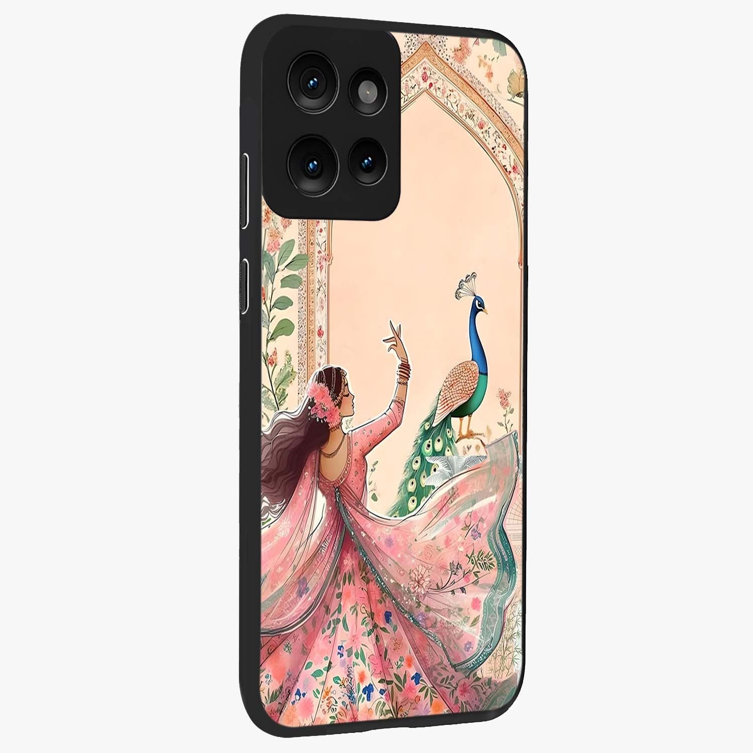 Royal Grace Muse Glass Case upright view showcasing stylish artistic artwork with sophisticated royal theme.
