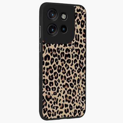 Savage Chic Pattern Glass Case upright view showcasing trendy decorative artwork with edgy fashion theme.