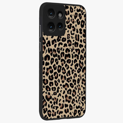Savage Chic Pattern Glass Case upright view showcasing trendy decorative artwork with edgy fashion theme.