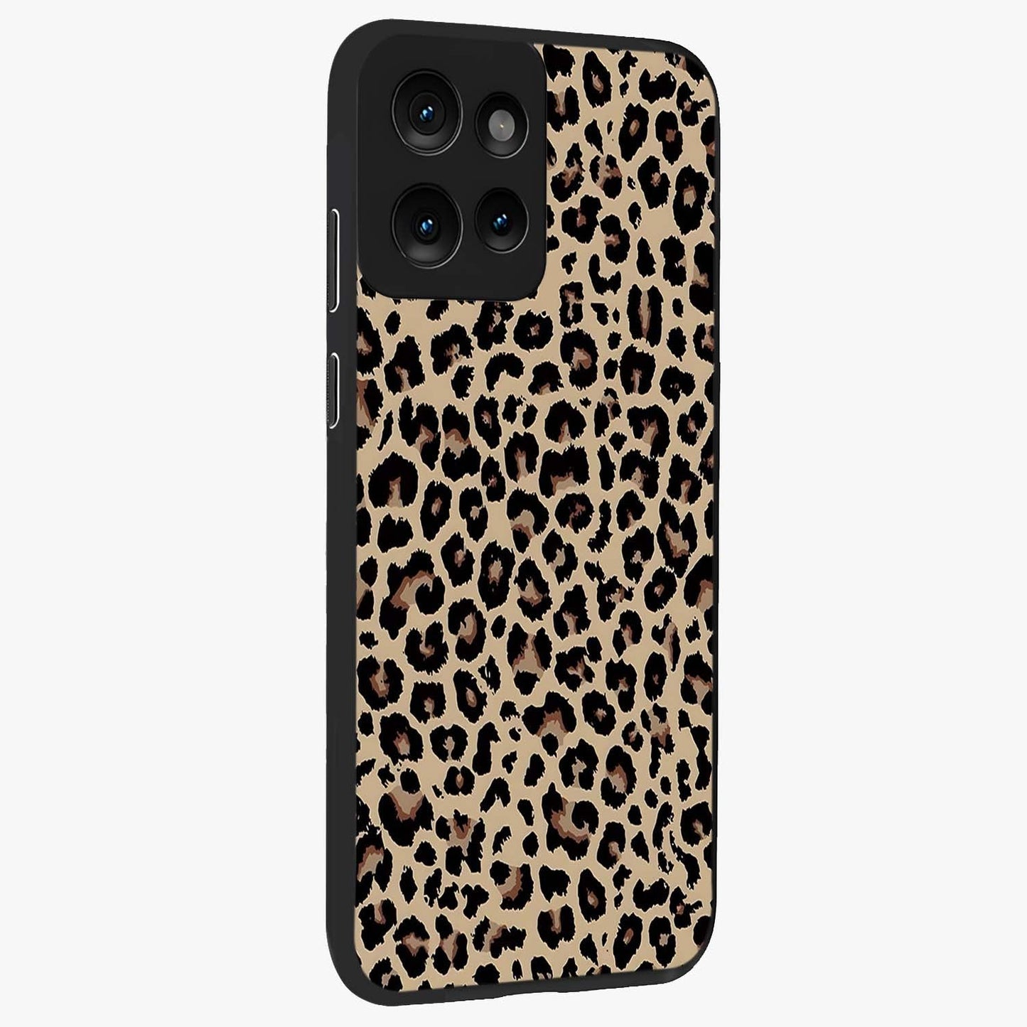Savage Chic Pattern Glass Case upright view showcasing trendy decorative artwork with edgy fashion theme.