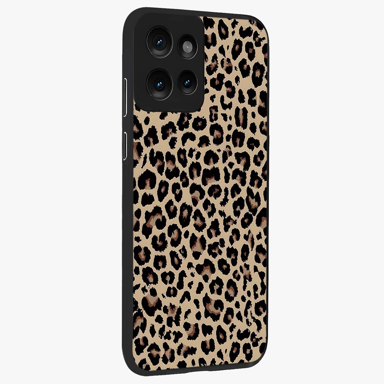 Savage Chic Pattern Glass Case upright view showcasing trendy decorative artwork with edgy fashion theme.