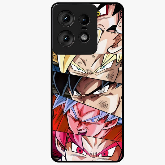 Anime Character Glass Case showing flat back view with vibrant anime artwork and glossy glass finish.