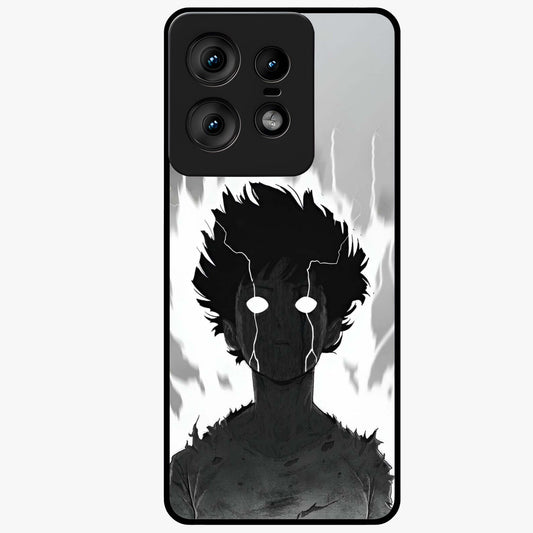 Awakened Inner Rage Glass Case showing flat back view with intense artistic artwork and glossy glass finish.