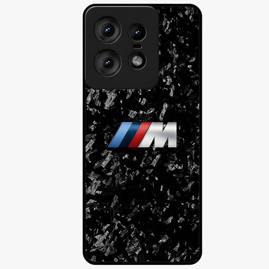 Carbon Speed Mark Glass Case showing flat back view with sporty carbon pattern artwork and glossy glass finish.