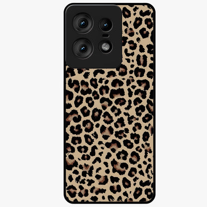 Savage Chic Pattern Glass Case showing flat back view with stylish patterned artwork and glossy glass finish.