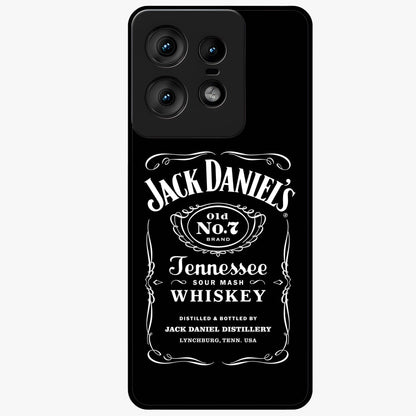 Vintage Whiskey Heritage Glass Case showing flat back view with classic whiskey inspired artwork and glossy glass finish.