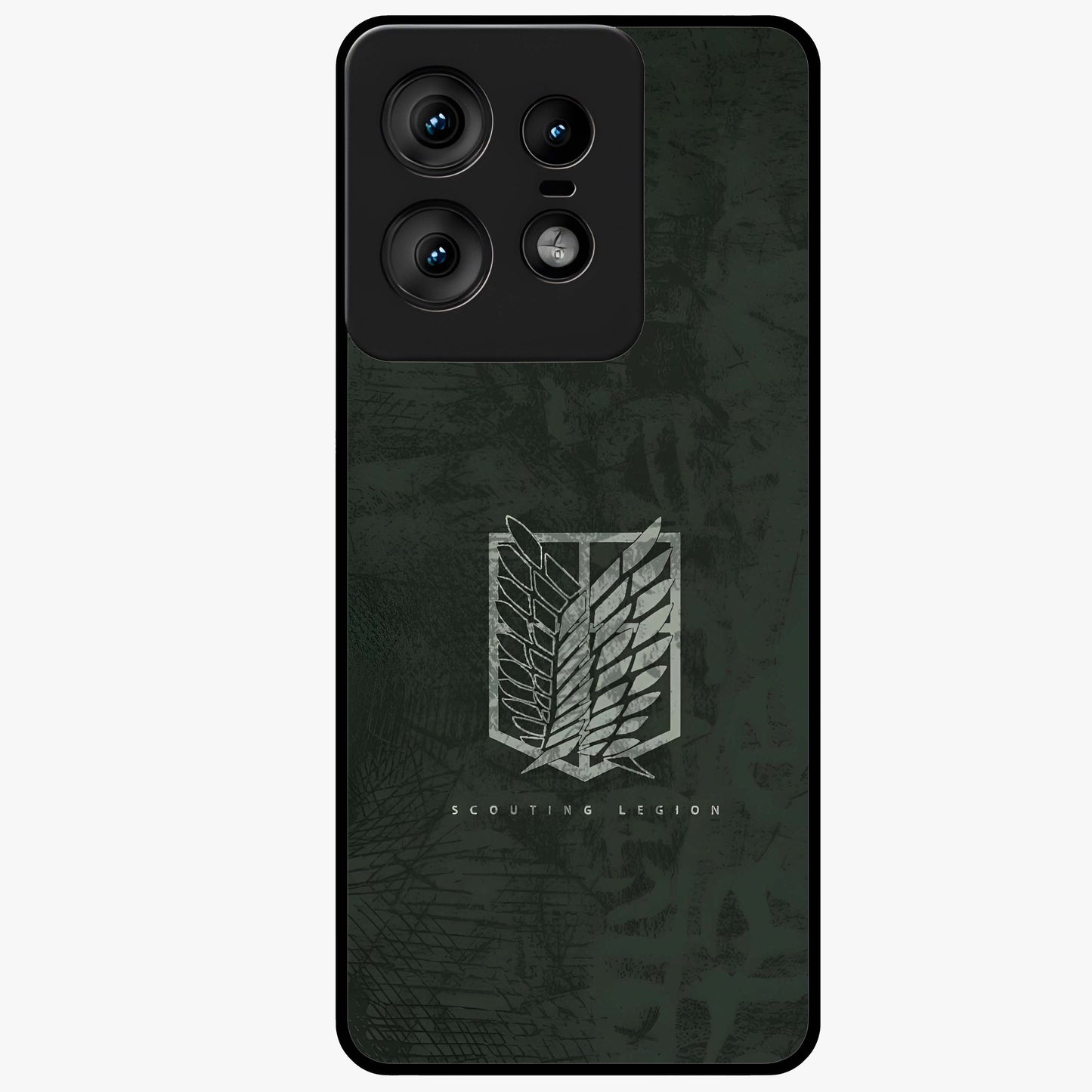 Wings Of Freedom Glass Case showing flat back view with symbolic wings artwork and glossy glass finish.