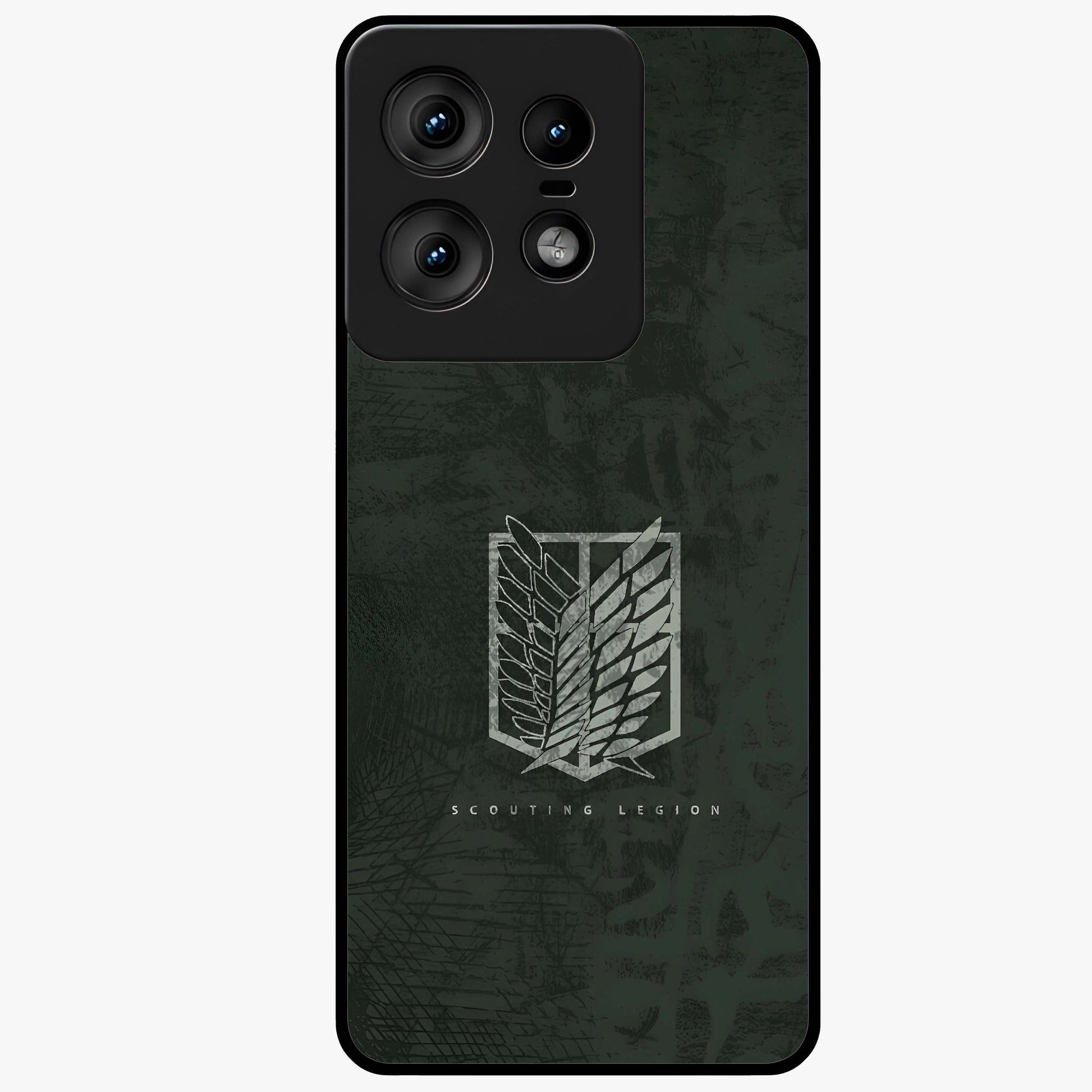 Wings Of Freedom Glass Case showing flat back view with symbolic wings artwork and glossy glass finish.