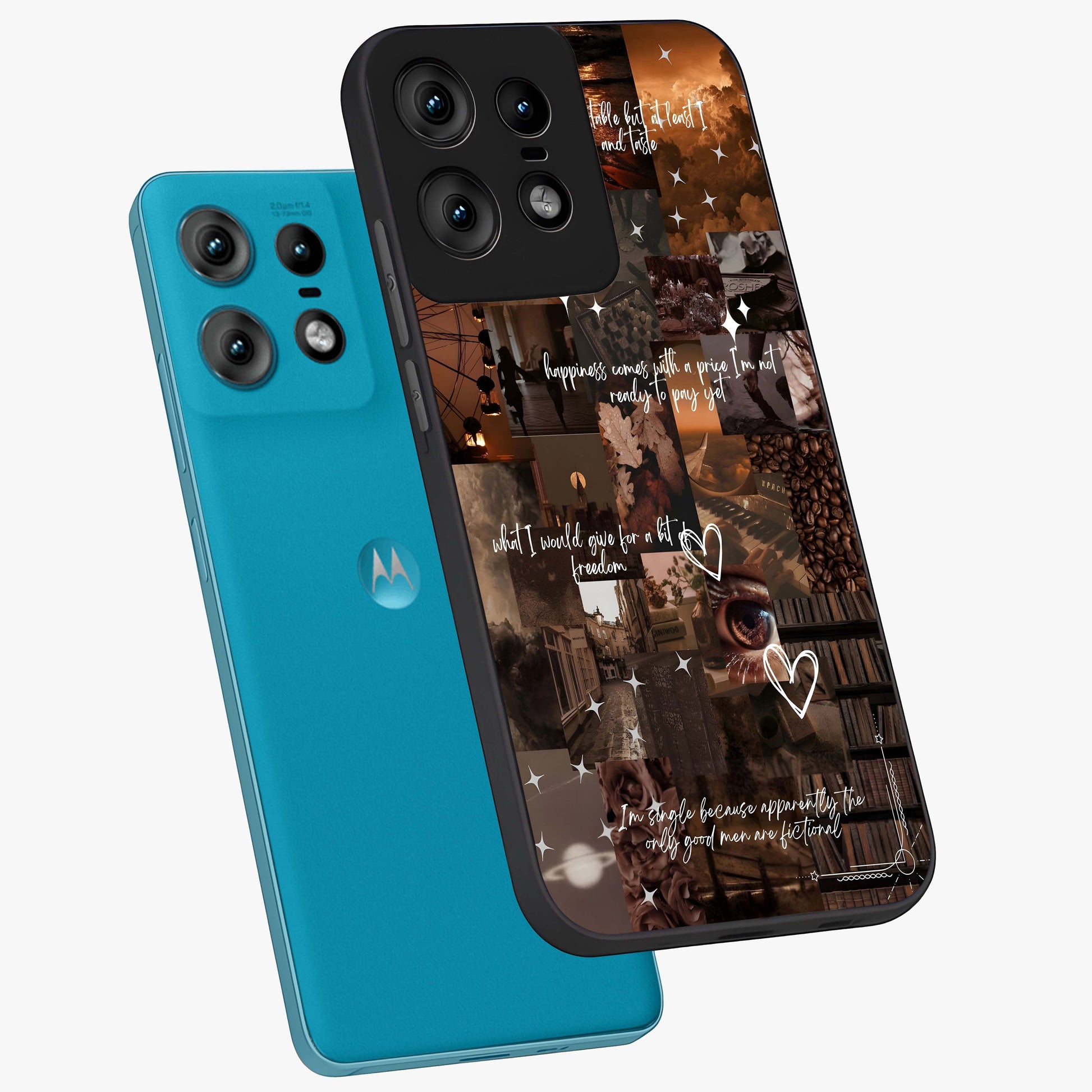 Bittersweet Aesthetic Chaos Glass Case displayed in angled mockup highlighting expressive abstract artwork and edgy aesthetic theme.