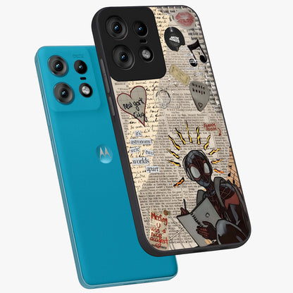 City Dream Sketch Glass Case displayed in angled mockup highlighting minimal city illustration with aesthetic sketch style.