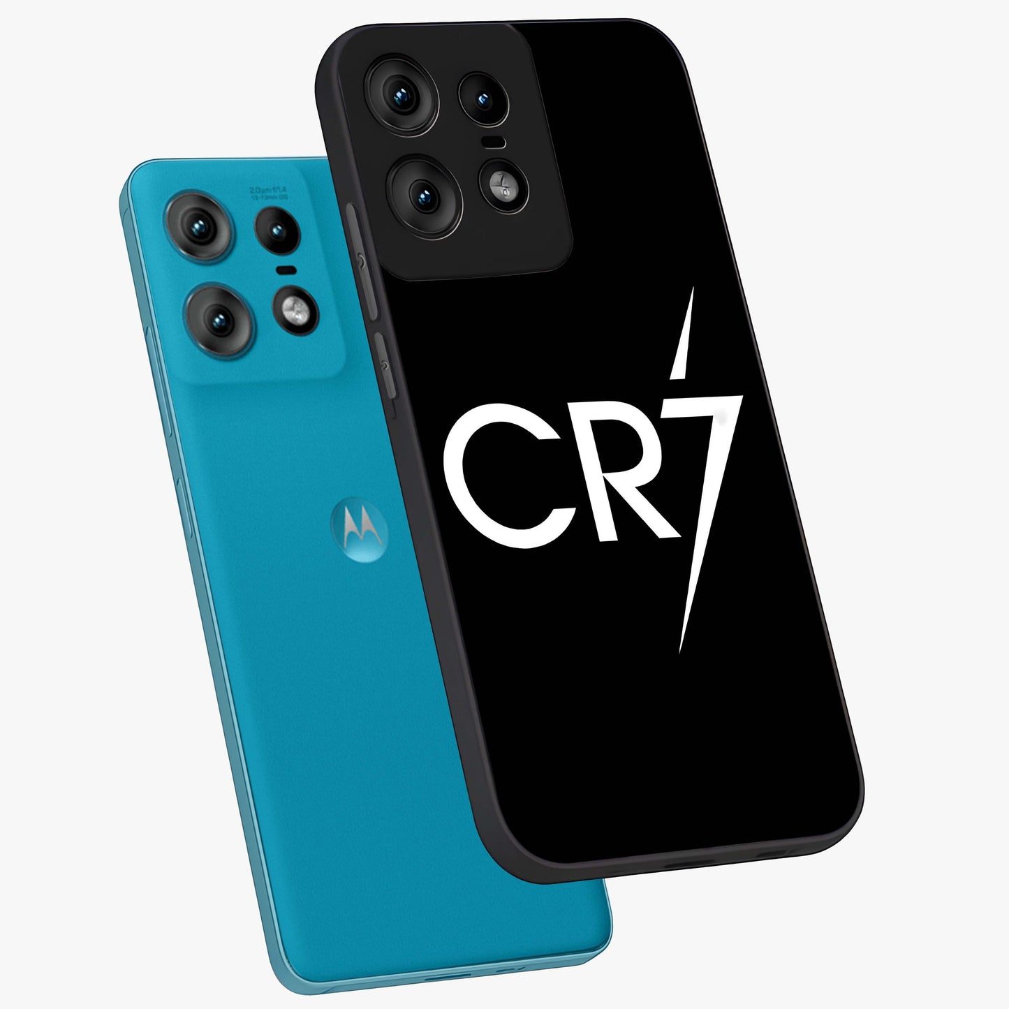 Cr7 Elite Strike Glass Case displayed in angled mockup highlighting powerful sports graphic with bold athletic theme.