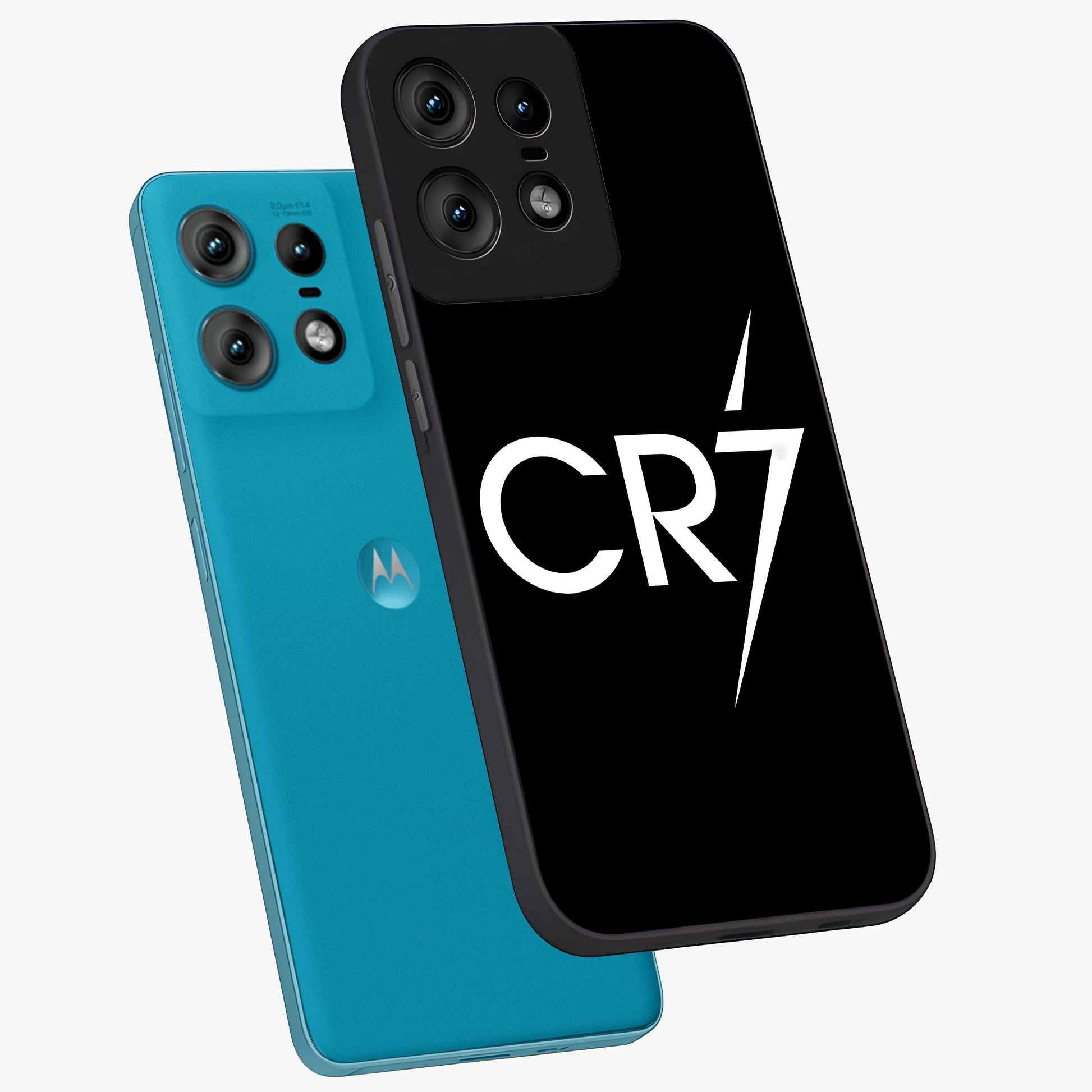 Cr7 Elite Strike Glass Case displayed in angled mockup highlighting powerful sports graphic with bold athletic theme.