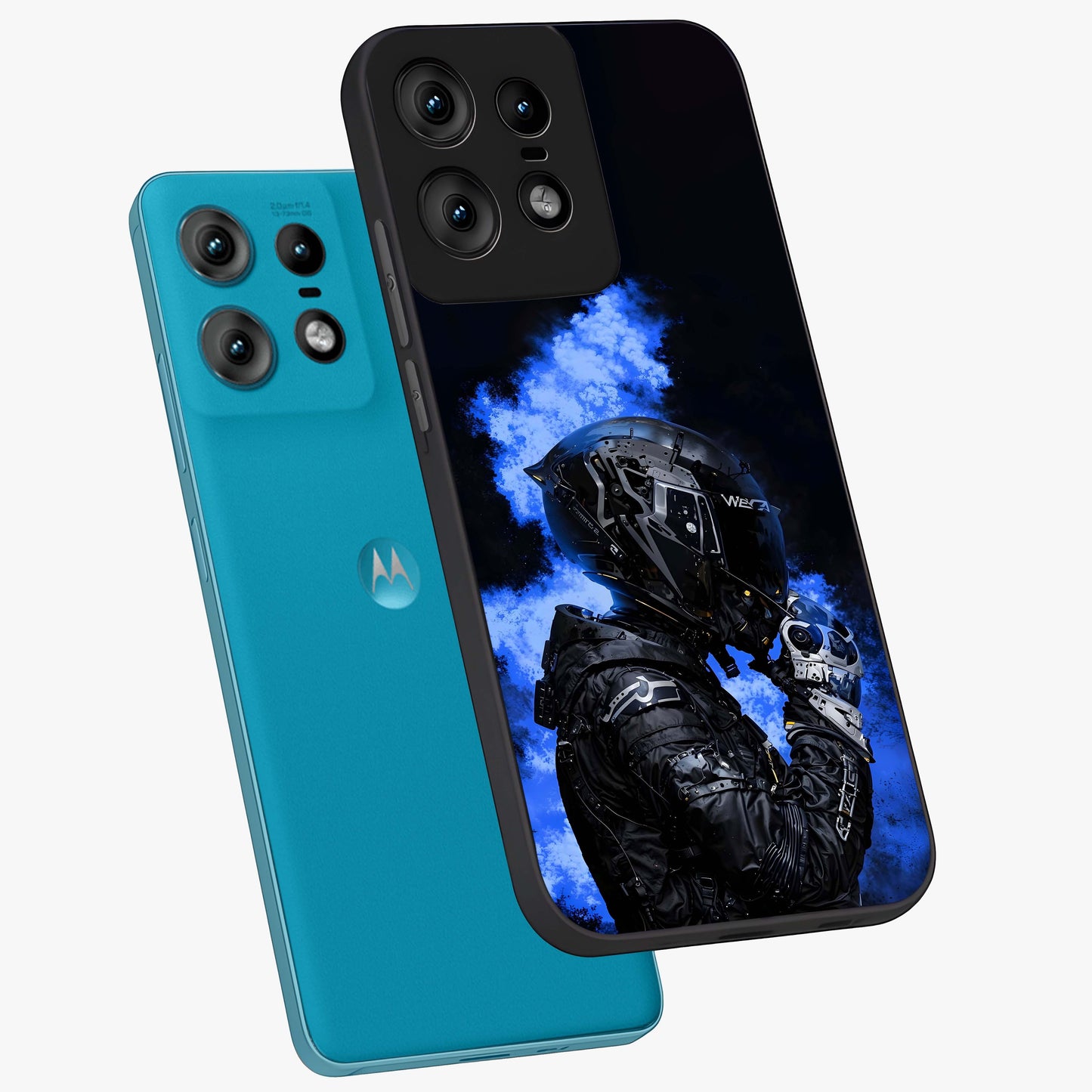 Cyber Sentinel Protocol Glass Case displayed in angled mockup highlighting digital cyber design with sci-fi aesthetic style.