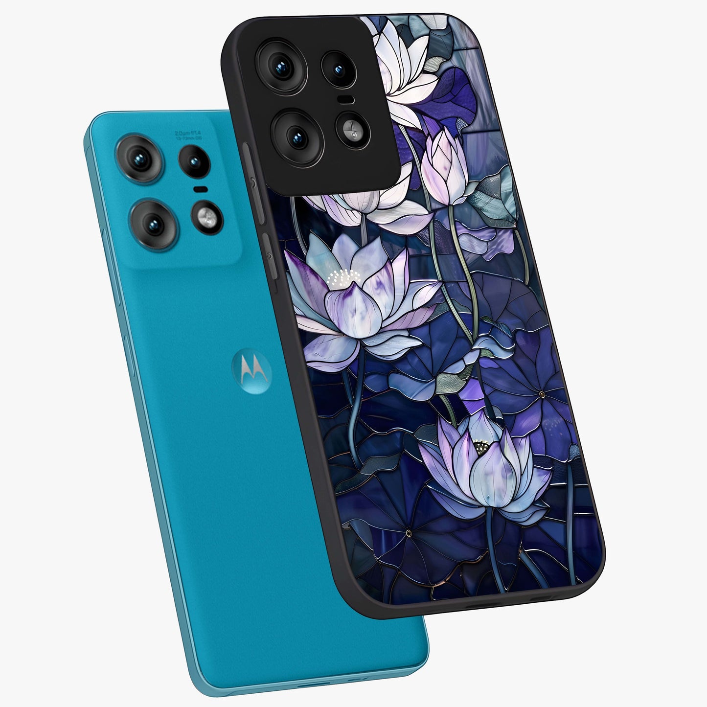 Gloss Petal Rush Glass Case displayed in angled mockup highlighting vibrant petal design with elegant floral aesthetic.