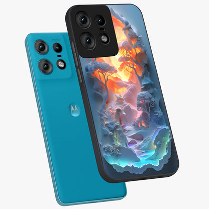 Glow Forest Portal Glass Case displayed in angled mockup highlighting mystical forest design with magical glowing aesthetic.