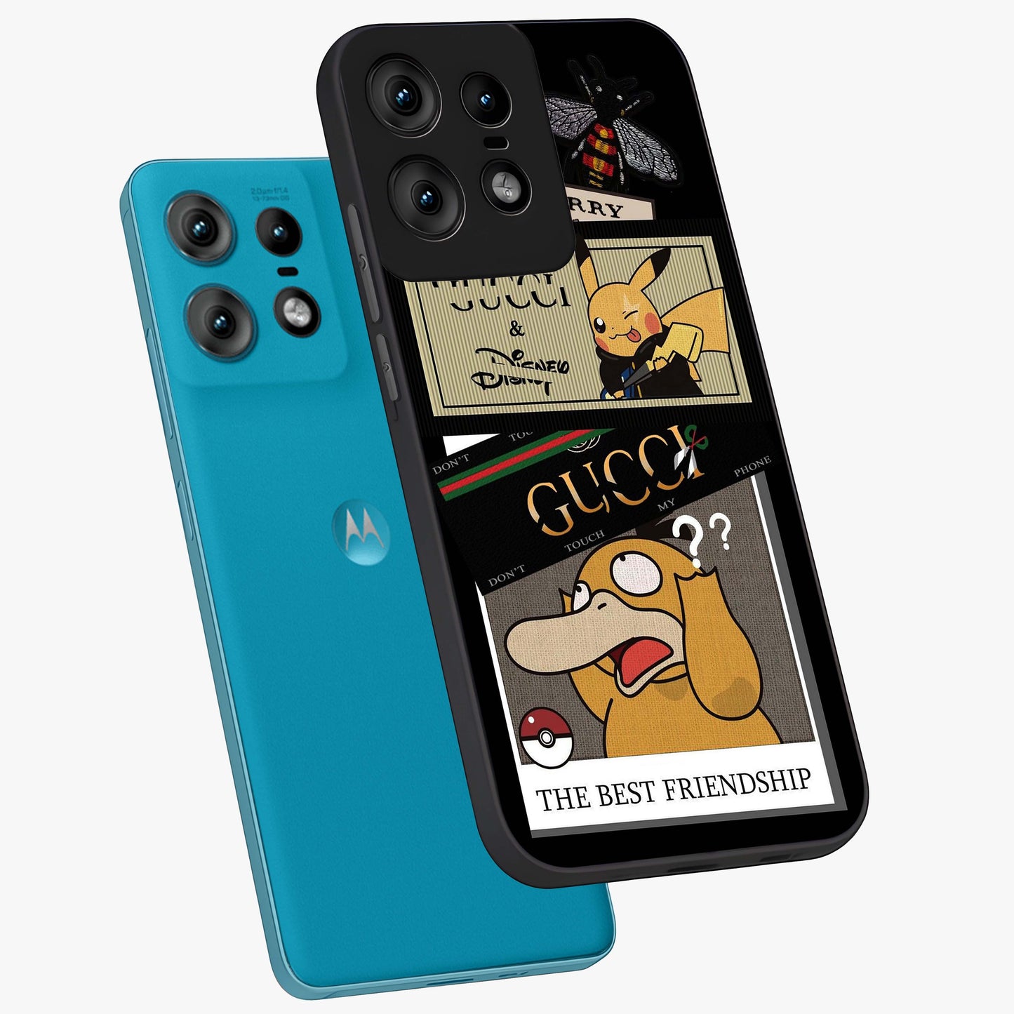 Gucci Play Mashup Glass Case displayed in angled mockup highlighting stylish fashion mashup design with bold aesthetic.