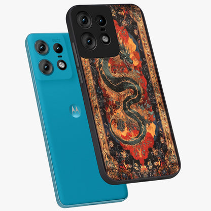 Inferno Dragon Soul Glass Case displayed in angled mockup highlighting powerful dragon illustration with inferno aesthetic.